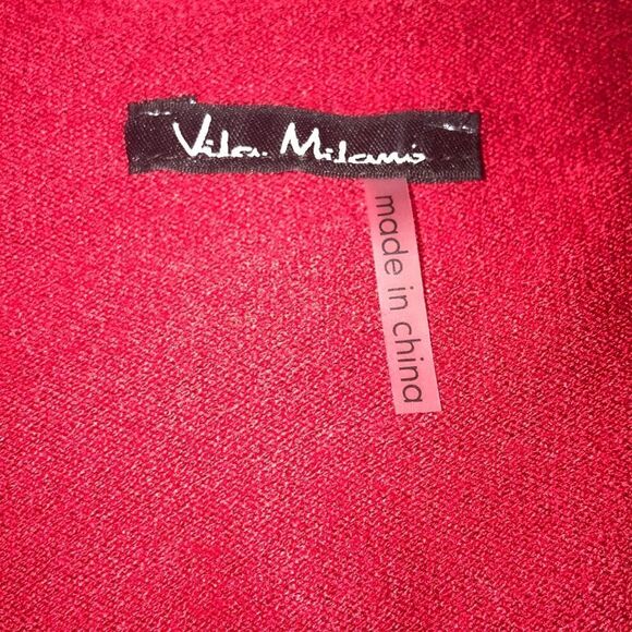 Vila Milano Red Beaded Turtleneck Sweater Size Large - Picture 5 of 6